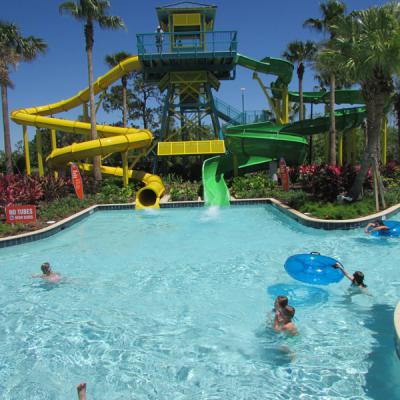 The Highlights of the Waterpark, two-story slide